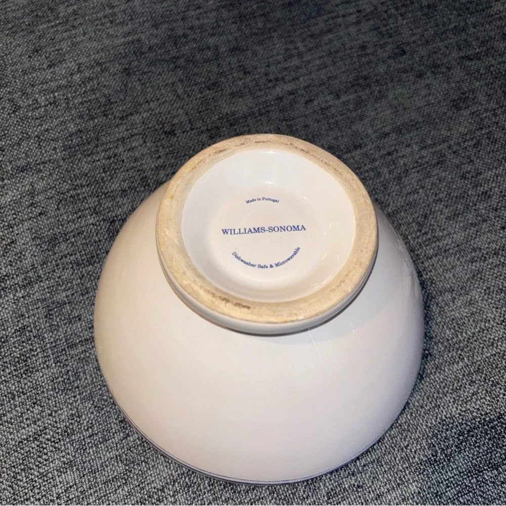 Williams Sonoma Petit Dejuner Pattern Ceramic Bowls